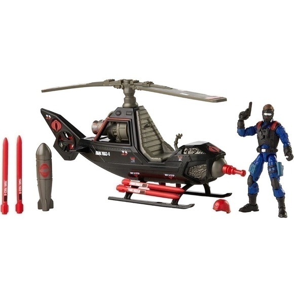 G.i. Joe Retro Collection Cobra F.A.N.G Toy Vehicle 3.75" Cobra Pilot Figure - Picture 2 of 5